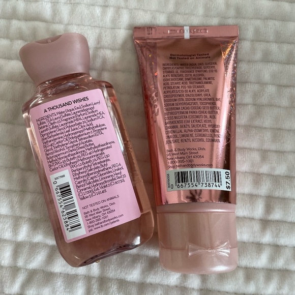 BATH & BODY A THOUSAND WISHES 3 OZ SHOWER GEL & 2.5 OZ BODY CREAM NWT - Picture 6 of 6